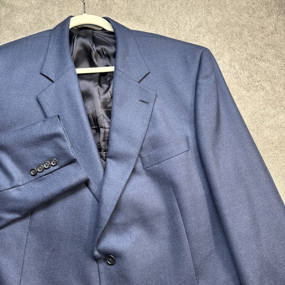 Jack‎ Victor Men's Blue Cashmere Wool Sport Coat Blazer 48R Classic Tailored